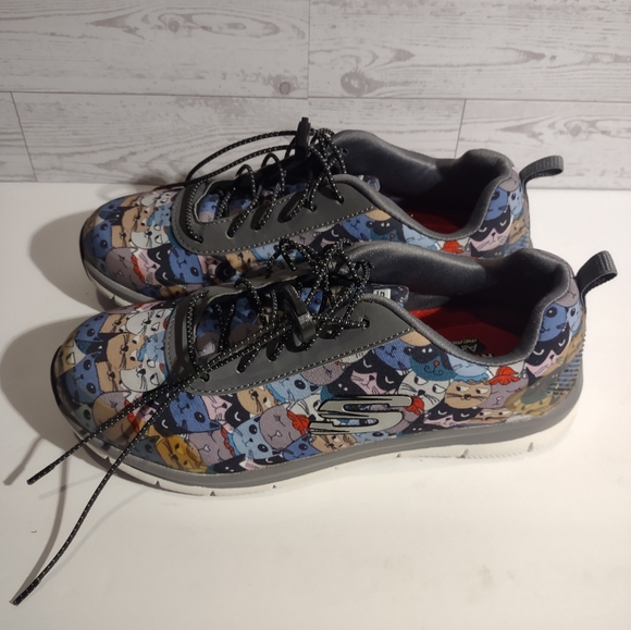 Skechers Comfort Flex HC Pro Womens Size 9 Cat Print - Picture 3 of 6